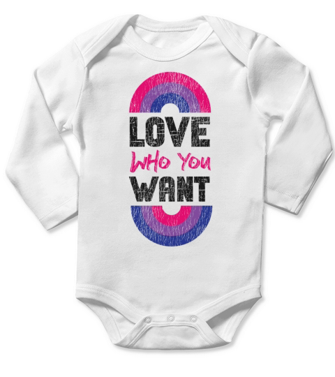 Bisexual Bi Pride Flag Rainbow Long Sleeve Baby One-Piece