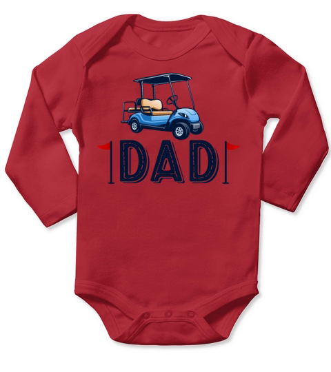 Dad And Golfing Matching Fathers Day Long Sleeve Baby One-Piece