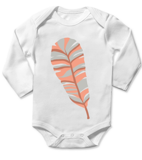 Feathers 22 Long Sleeve Baby One-Piece