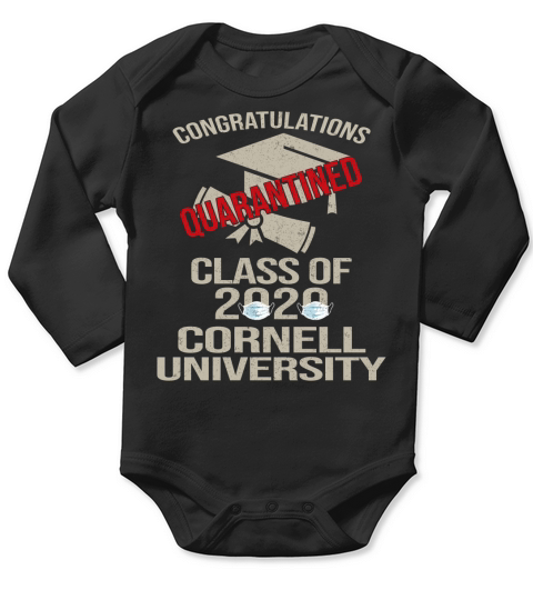 Funny 2020 Graduating Class Cornell University Retro Long Sleeve Baby One-Piece