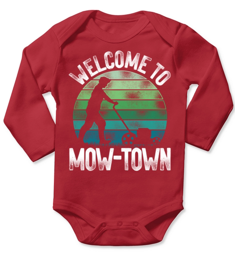 Lawn Mower Mowing Dad Father Long Sleeve Baby One-Piece