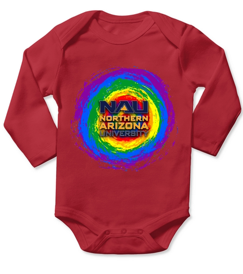 Northern Arizona University Rainbow Flag 2020 Long Sleeve Baby One-Piece