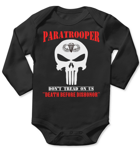 Paratrooper dont tread on us death before dishonor Long Sleeve Baby One-Piece