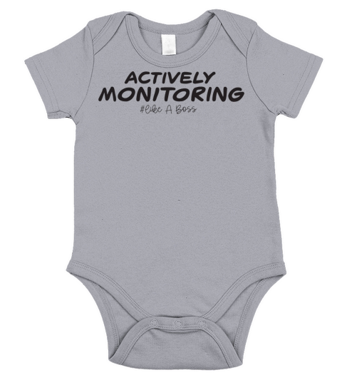 ACTIVELY MONITORING LIKE A BOSS Short Sleeve Baby One-Piece