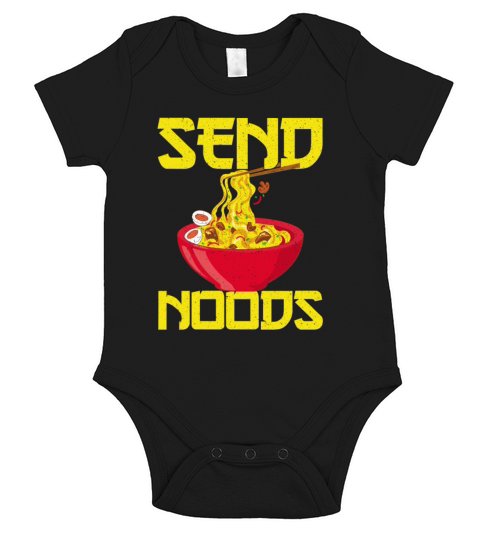 Asian Food Send Noods Funny Noodles Short Sleeve Baby One-Piece