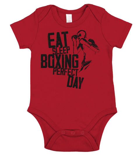 Boxing Vintage Eat Sleep Boxing Short Sleeve Baby One-Piece