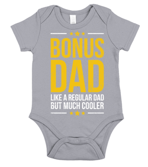 Fathers Day Stepdad Quote for a Bonus Dad Short Sleeve Baby One-Piece