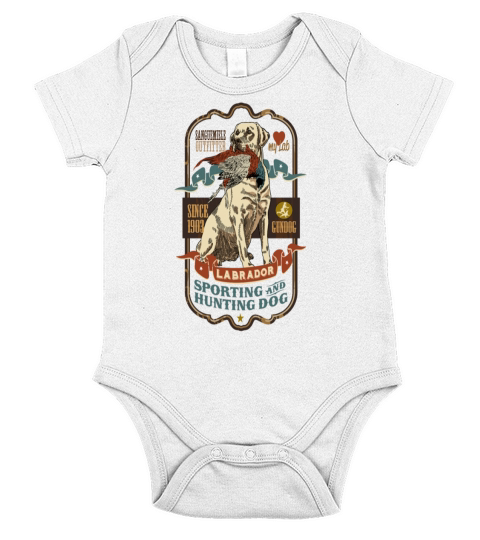 labrador_and_pheasant_y T-Shirts Short Sleeve Baby One-Piece