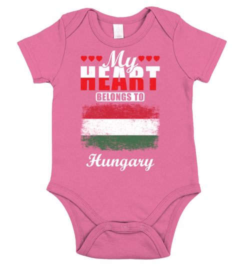 My Heart Belongs to Hungary Short Sleeve Baby One-Piece