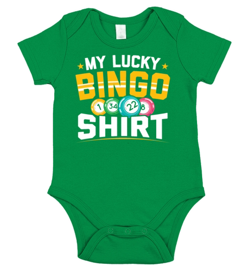 My Lucky Bingo Shirt Funny Bingo Player Short Sleeve Baby One-Piece