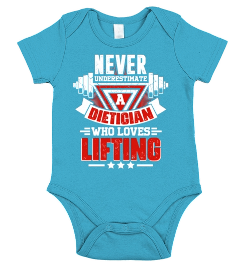 Never Underestimate Dietician Gym Workout Fitness Short Sleeve Baby One-Piece