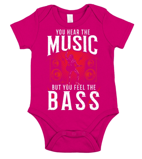 You Hear the Music But You Feel the Bass - Guitar Short Sleeve Baby One-Piece