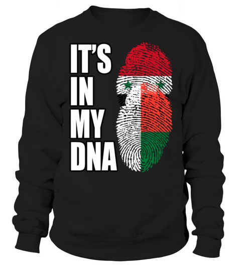 Syrian And Malagasy Vintage Heritage DNA Flag Sweatshirt Unisex
