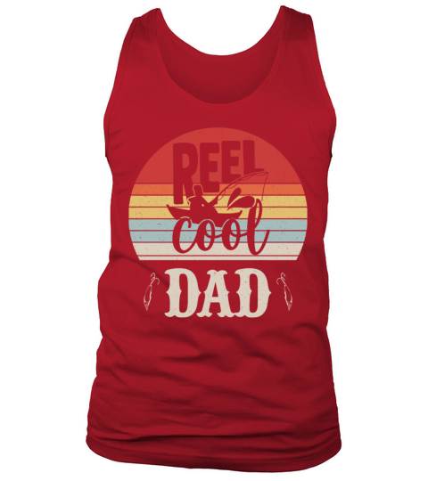 Reel Cool Dad Retro Fishing Tank Top Unisex