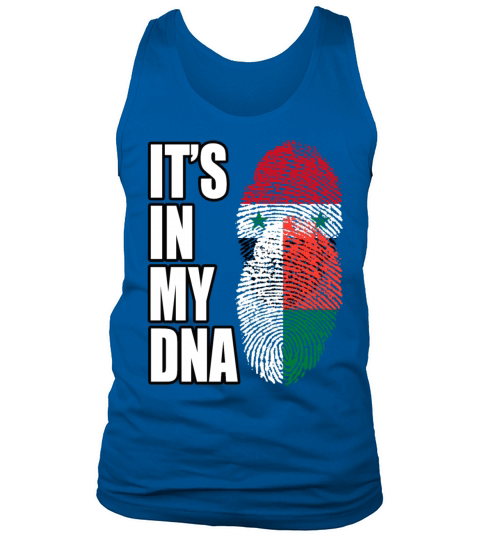 Syrian And Malagasy Vintage Heritage DNA Flag Tank Top Unisex
