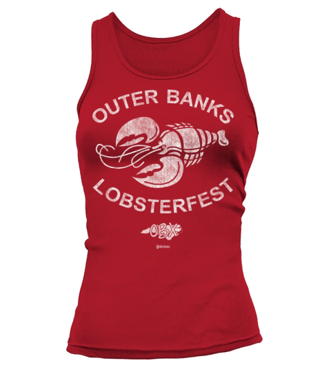 Outer Banks Lobsterfest OBX Retro Vintage White Tank top Woman