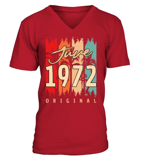 50 Years June 1972 V-Neck T-shirt