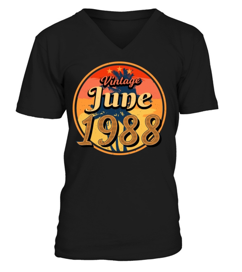 Birth Month Of June 1988 V-Neck T-shirt