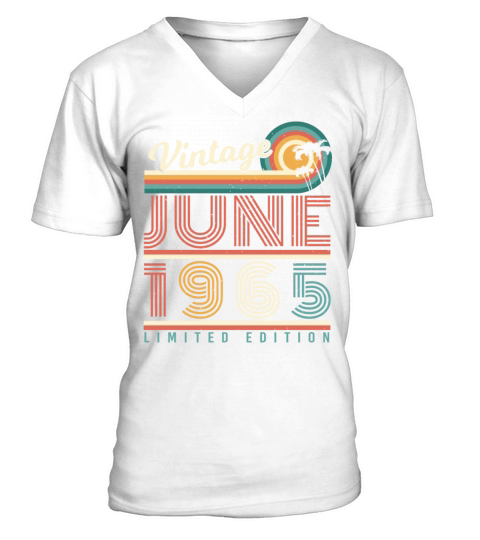 Birthday Greeting 1965 June V-Neck T-shirt