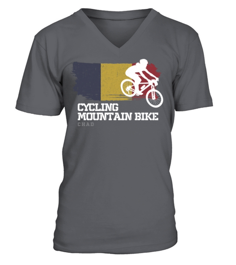 Mountain Bike Chad MTB Biker Biking Cycling Shirt V-Neck T-shirt