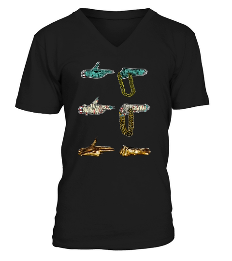 RUN THE JEWELS RUN THE JEWELS RTJ RTJ 2RTJ 3 V-Neck T-shirt