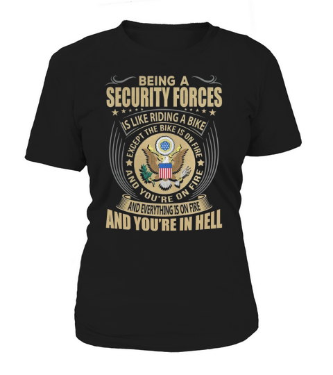Being a Security Forces like Riding a Bike Job Title Shirts Women's T-Shirt