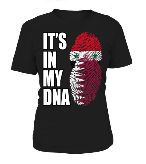 Syrian And Qatari Vintage Heritage DNA Flag Women's T-Shirt