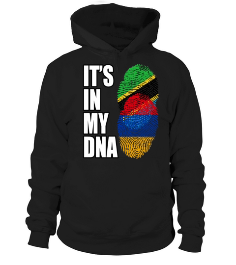 Tanzanian And Armenian Vintage Heritage DNA Flag Hoodie Unisex