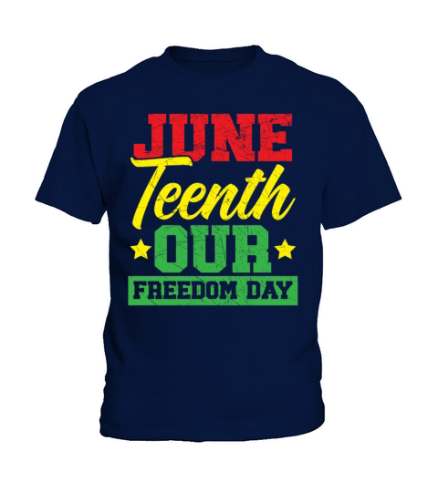 Juneteenth Our Freedom Day Afrocentric Black Pride Kids T-Shirt