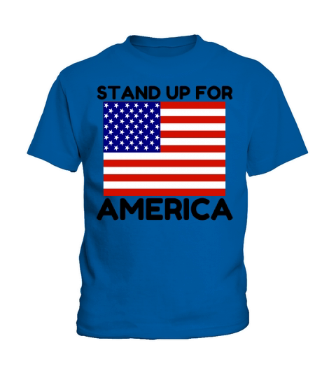 Stand Up For America Flag Kids T-Shirt