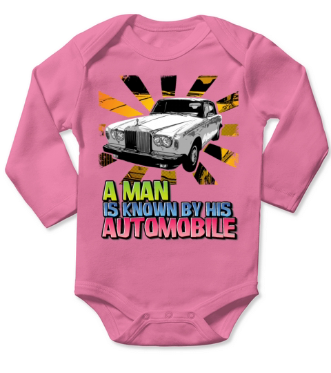 A Man Is Known By His Automobile Long Sleeve Baby One-Piece