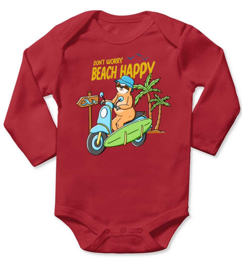 Beach Long Sleeve Baby One-Piece