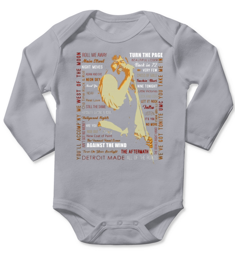 Bob Seger Text Long Sleeve Baby One-Piece