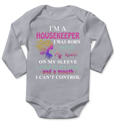 HOUSEKEEPER Cant Control Long Sleeve Baby One-Piece