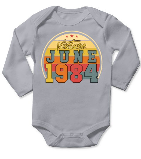 June 1984 Gift Idea Long Sleeve Baby One-Piece