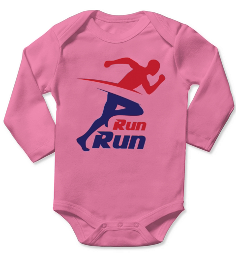 Run Long Sleeve Baby One-Piece