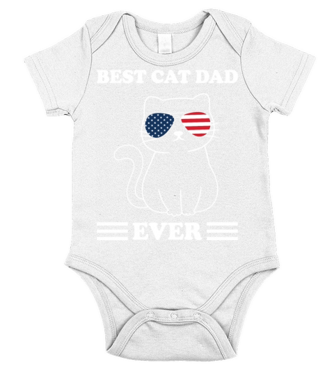 Best Cat Dad Ever Short Sleeve Baby One-Piece
