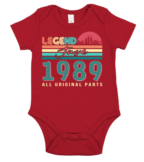Birth Month Of June 1989 Short Sleeve Baby One-Piece