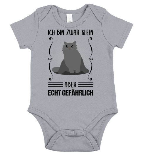 Cat Small But Dangerous Funny Quote Gift Short Sleeve Baby One-Piece