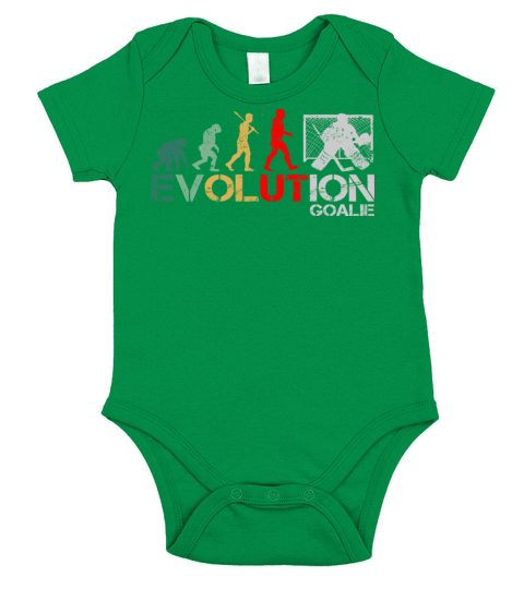 Hockey Goalie Evolution Vintage Short Sleeve Baby One-Piece