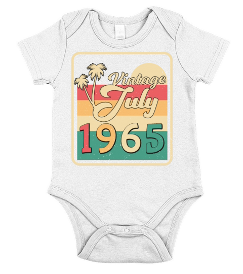 July 1965 Vintage Short Sleeve Baby One-Piece