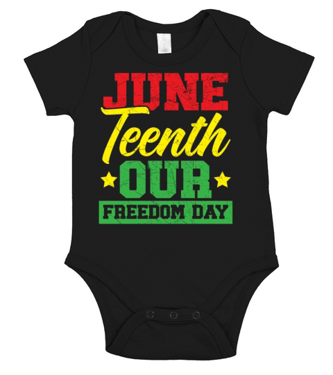 Juneteenth Our Freedom Day Afrocentric Black Pride Short Sleeve Baby One-Piece