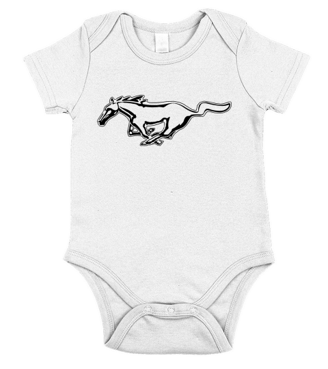 Mustang Horse Short Sleeve Baby One-Piece