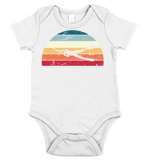 Retro Spearfishing Sunset Vintage fish Sunrise Short Sleeve Baby One-Piece