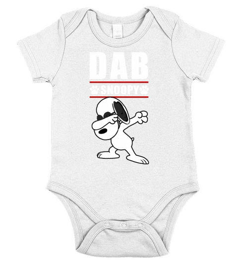 Snoopy Dab Short Sleeve Baby One-Piece