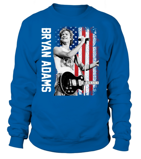 Discover Cool Bryan Adams American Flag Sweatshirt Unisex