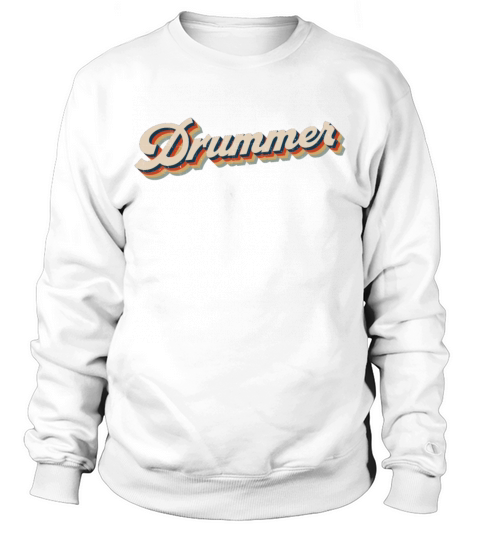 Drummer Drum Set Retro Vintage Sweatshirt Unisex