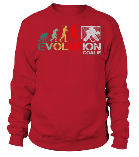 Hockey Goalie Evolution Vintage Sweatshirt Unisex