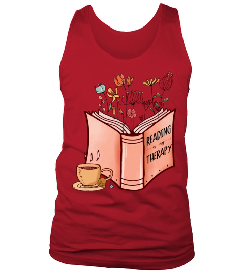 Reading is my therapy sublimation Tank Top Unisex