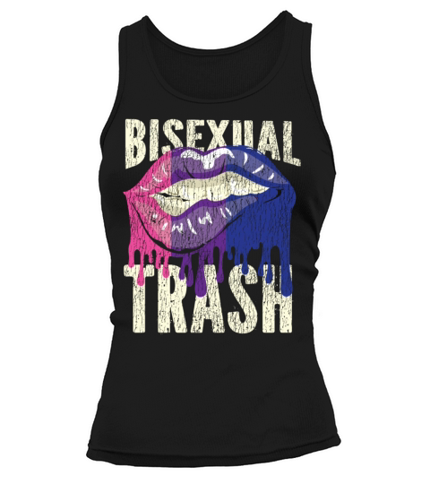 Bisexual Bi Pride Flag Mouth Tank top Woman